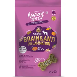 2 FOR $10 (Exp 2026): Nature's Best Brain & Anti-Inflammation Salmon Grain-Free Dog Treats 40g