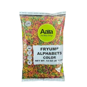 Aara Fryums Alphabets Color-14oz (400g)