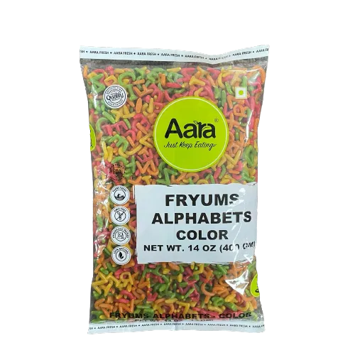 Aara Fryums Alphabets Color-14oz (400g)