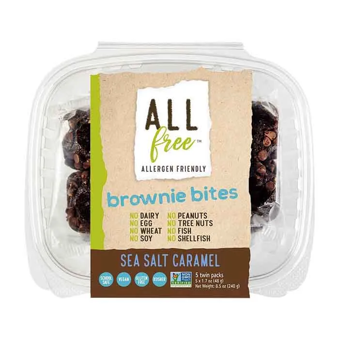 Allfree - Brownie Bites, 8.5oz | Multiple Flavors | Pack of 6