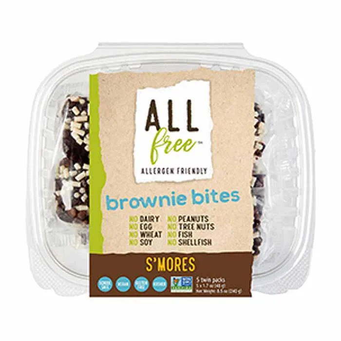 Allfree - Brownie Bites, 8.5oz | Multiple Flavors | Pack of 6