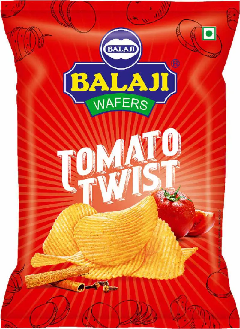 Balaji Namkeen Tomato Twist Wafers 155g