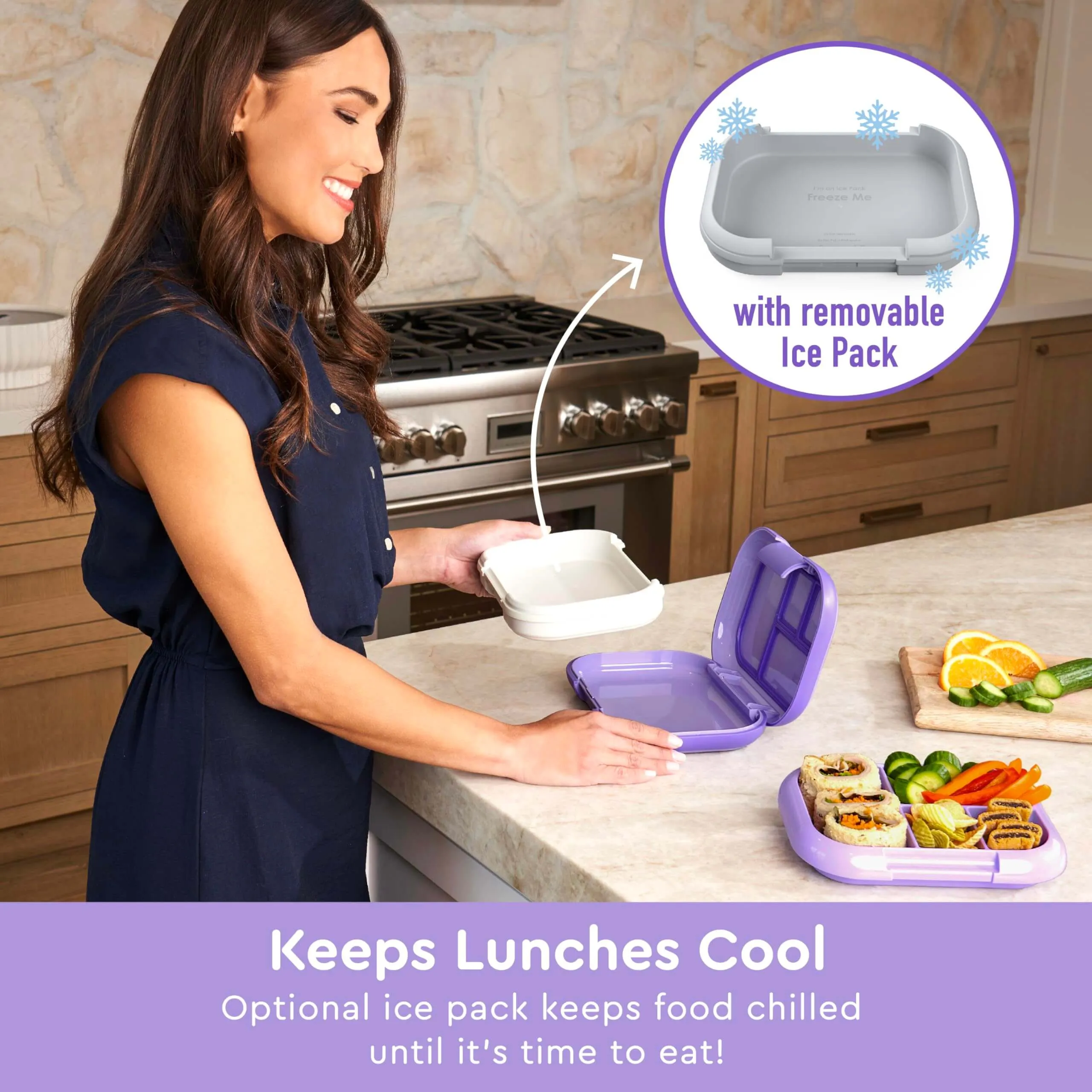 Bentgo Kids Chill Leak-Proof Lunch Box - Purple