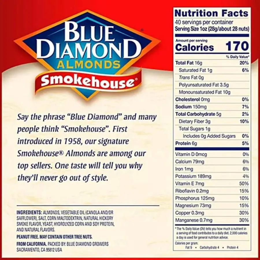 Blue Diamond - Smokehouse Almonds - 40 Oz