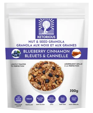 Blueberry & Cinnamon Nut and Seed Granola by Ketorious, 320g