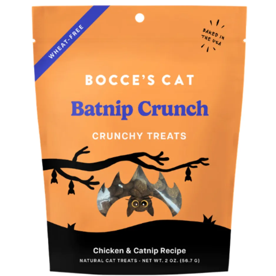 Bocce's Bakery Crunchy Halloween Batnip Crunch Cat Treats, 2oz