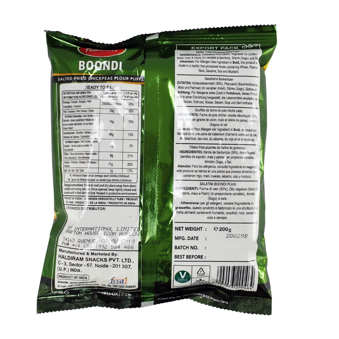 Boondi Masala Plain 200g by Haldirams