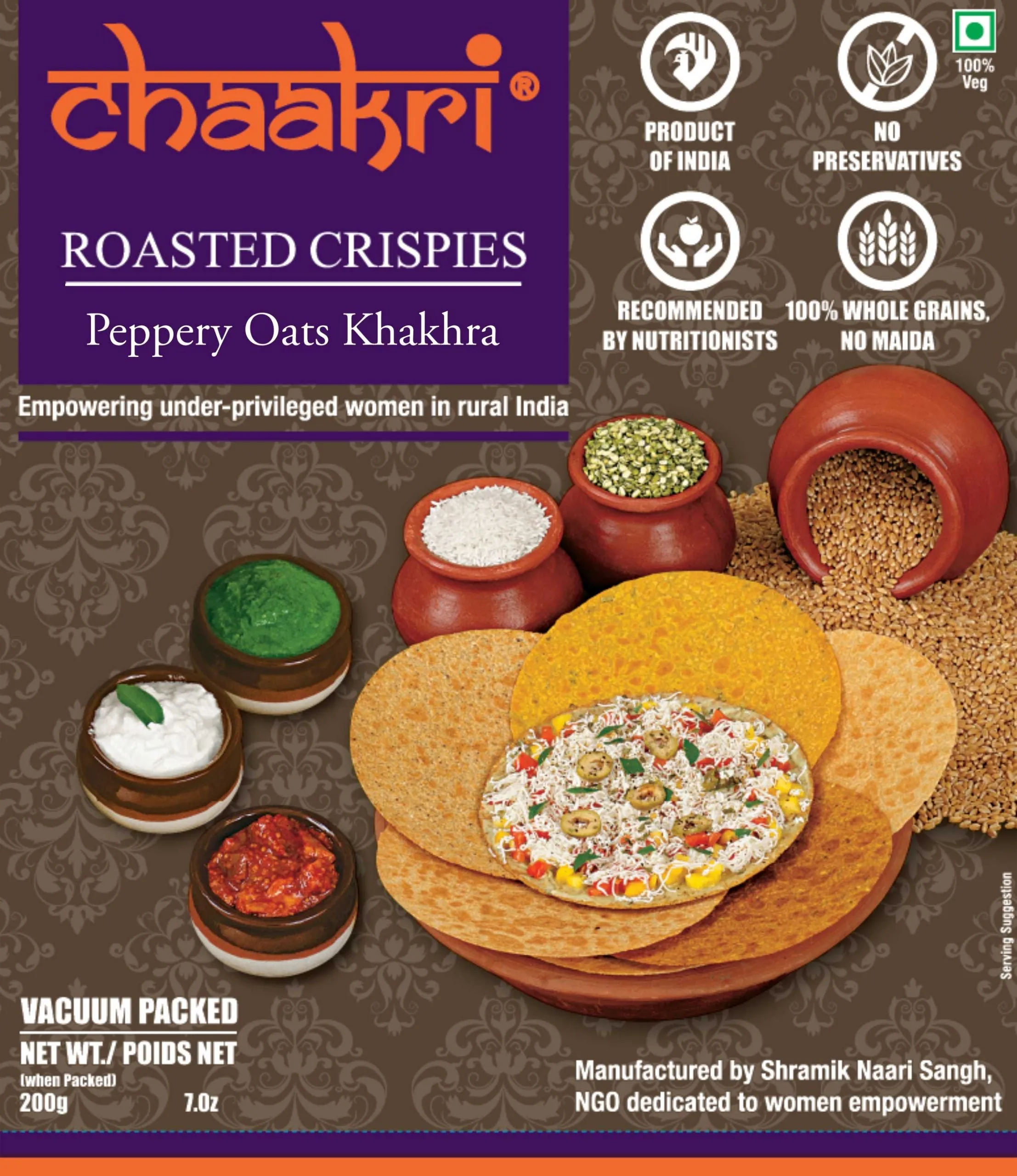 Chaakri Peppery Oat Khakhra