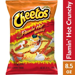 Cheetos Crunchy Flamin' Hot Cheese Flavored Snack Chips, 8.5 oz Bag