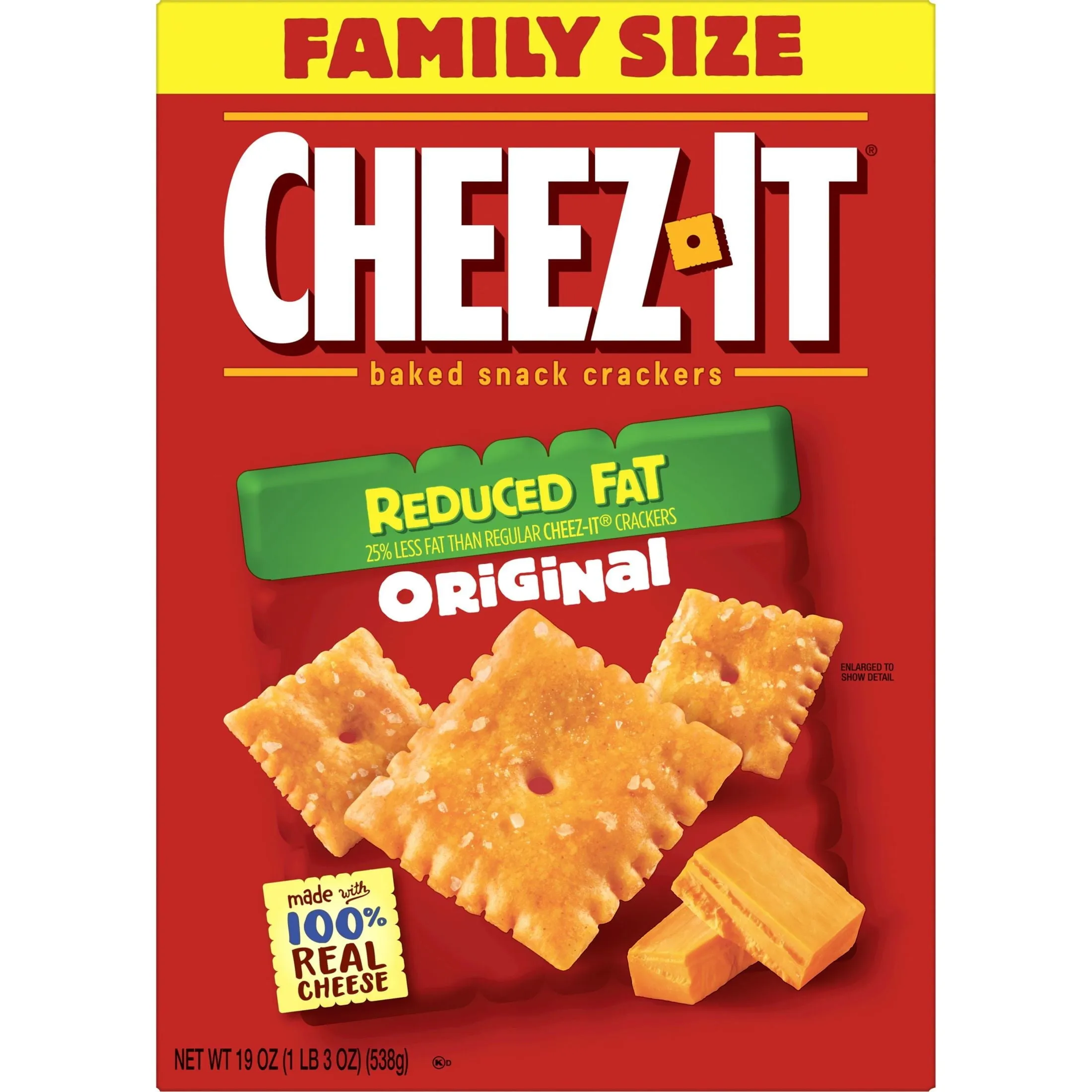 Cheez-It Reduced Fat Original Cheese Crackers, 19 oz