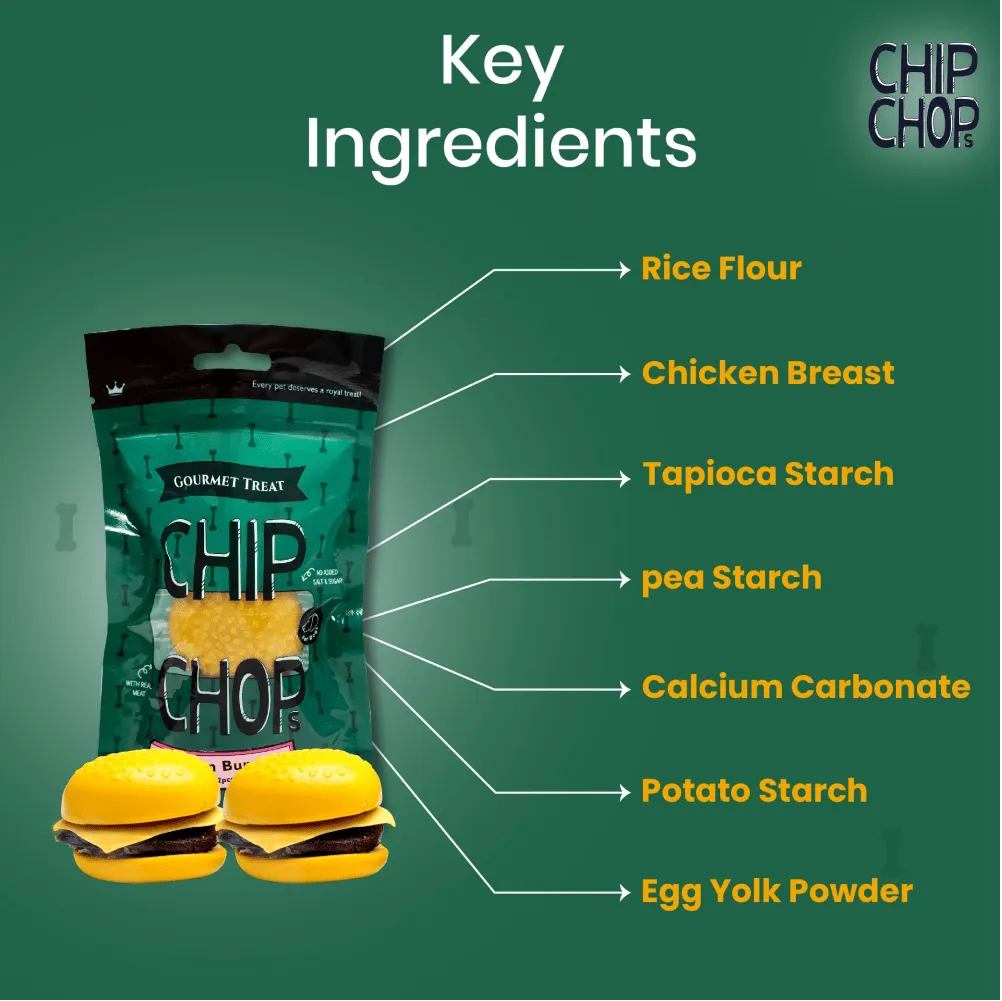 Chip Chops Chicken Burger Gourmet Dog Treats