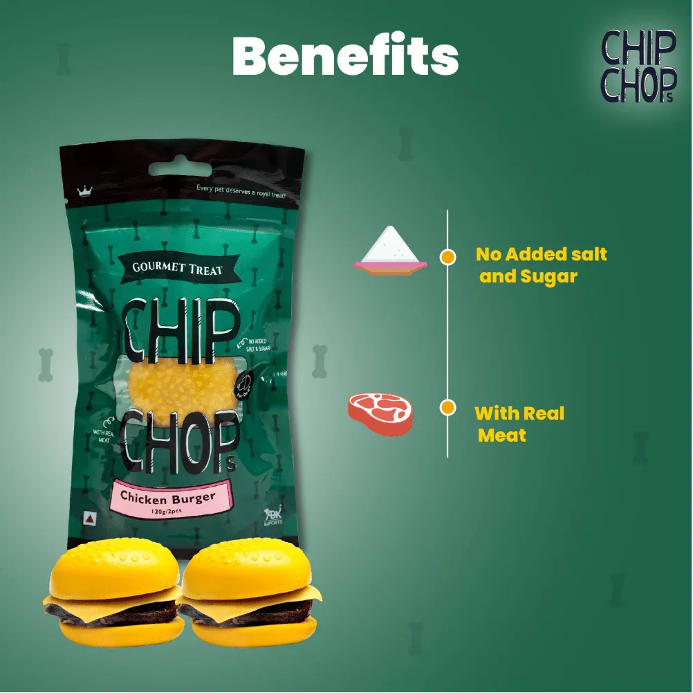 Chip Chops Chicken Burger Gourmet Dog Treats