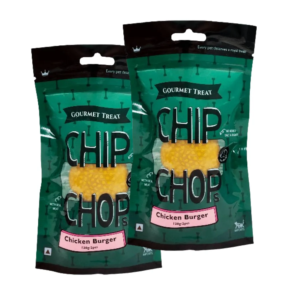 Chip Chops Chicken Burger Gourmet Dog Treats