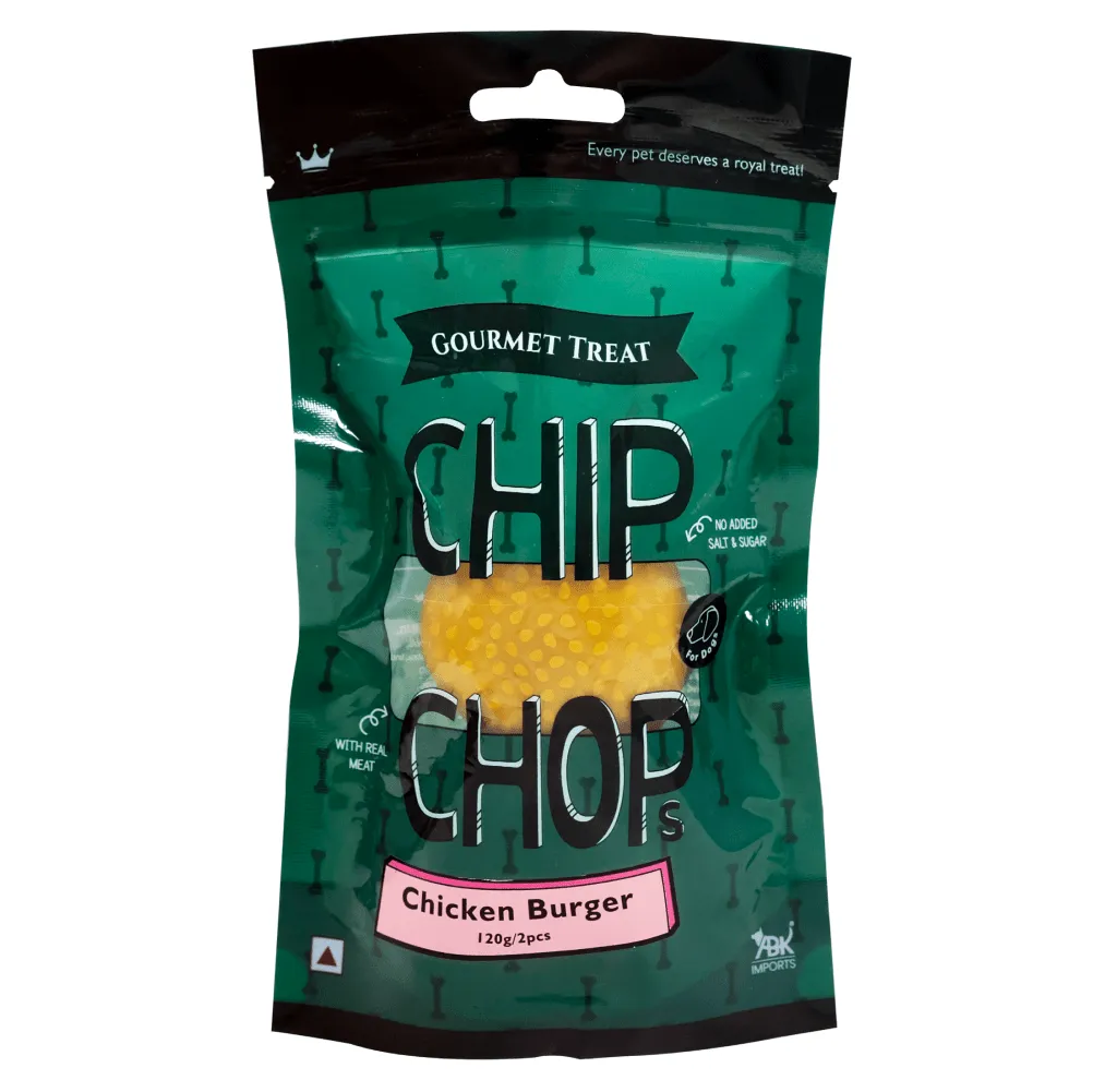 Chip Chops Chicken Burger Gourmet Dog Treats