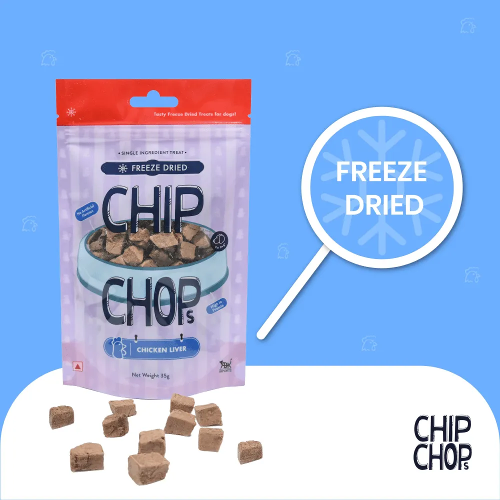 Chip Chops Freeze Dried Chicken Liver Dog Treats (Limited Shelf Life)