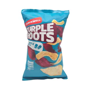 Cravewell – Purple Roots Veggie Crisps, Sweet & Salty