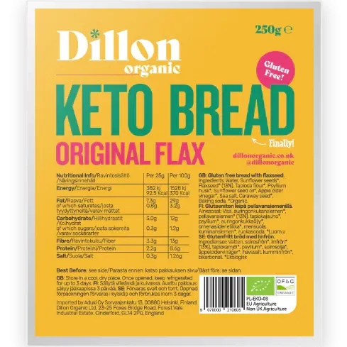 Dillon Organic Original Keto Bread 250g