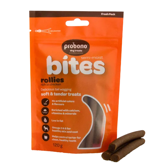 Dog Semi Moist  Chicken Rollies 120g Pouch