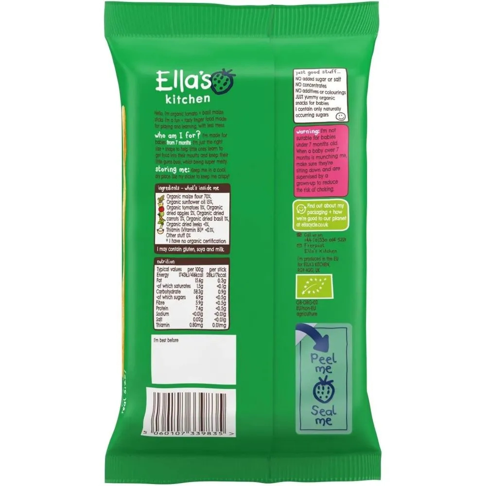 Ellas Kitchen Tomato  Basil Stick, 7m 