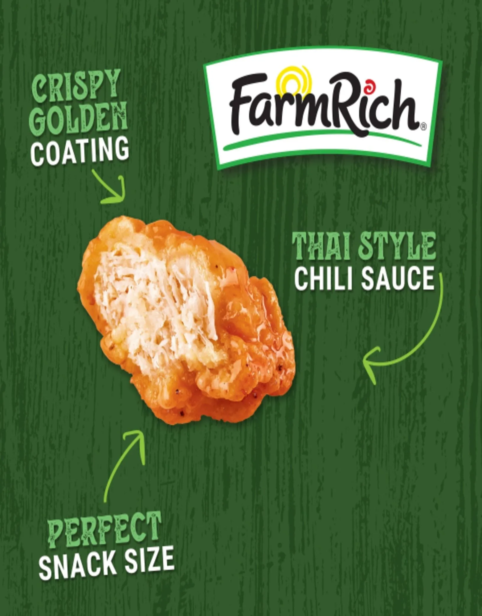 Farm Rich Chicken Bites with Sweet Thai Style Chili Sauce, Frozen 15 oz