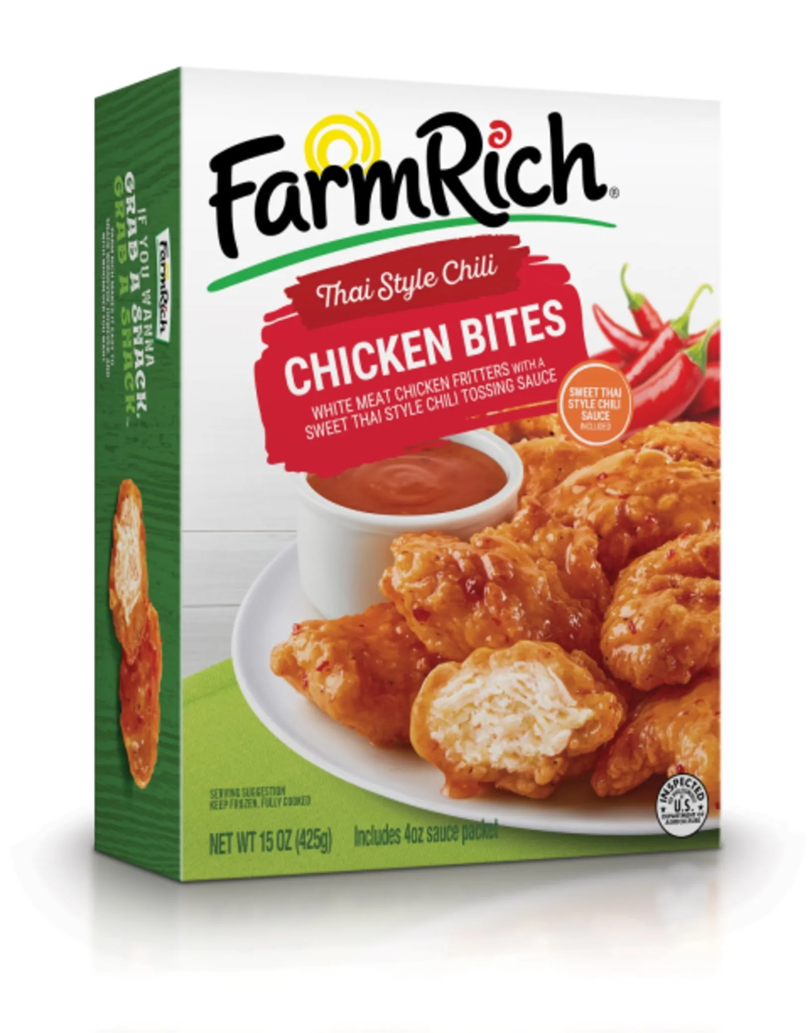 Farm Rich Chicken Bites with Sweet Thai Style Chili Sauce, Frozen 15 oz