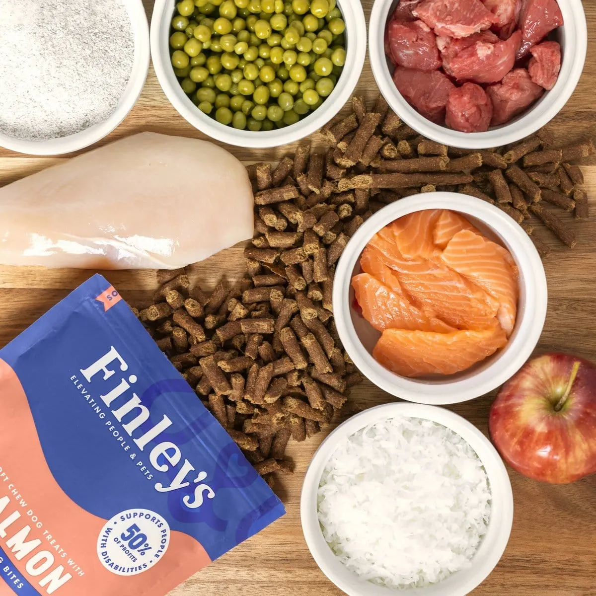 Finley's Barkery Salmon Recipe Training Bites Dog Treats