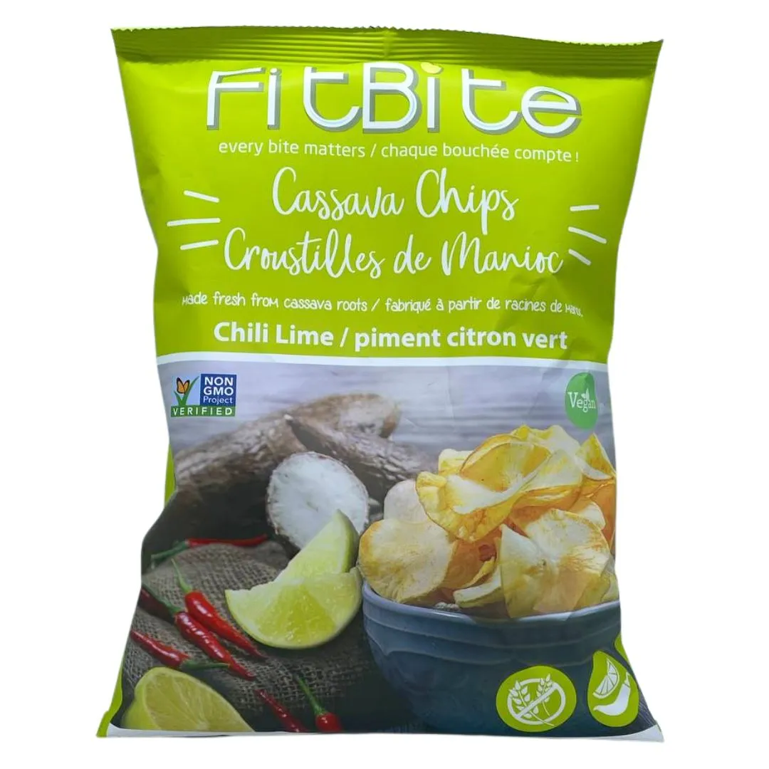 FitBite Cassava Chips - Chili Lime (100g)