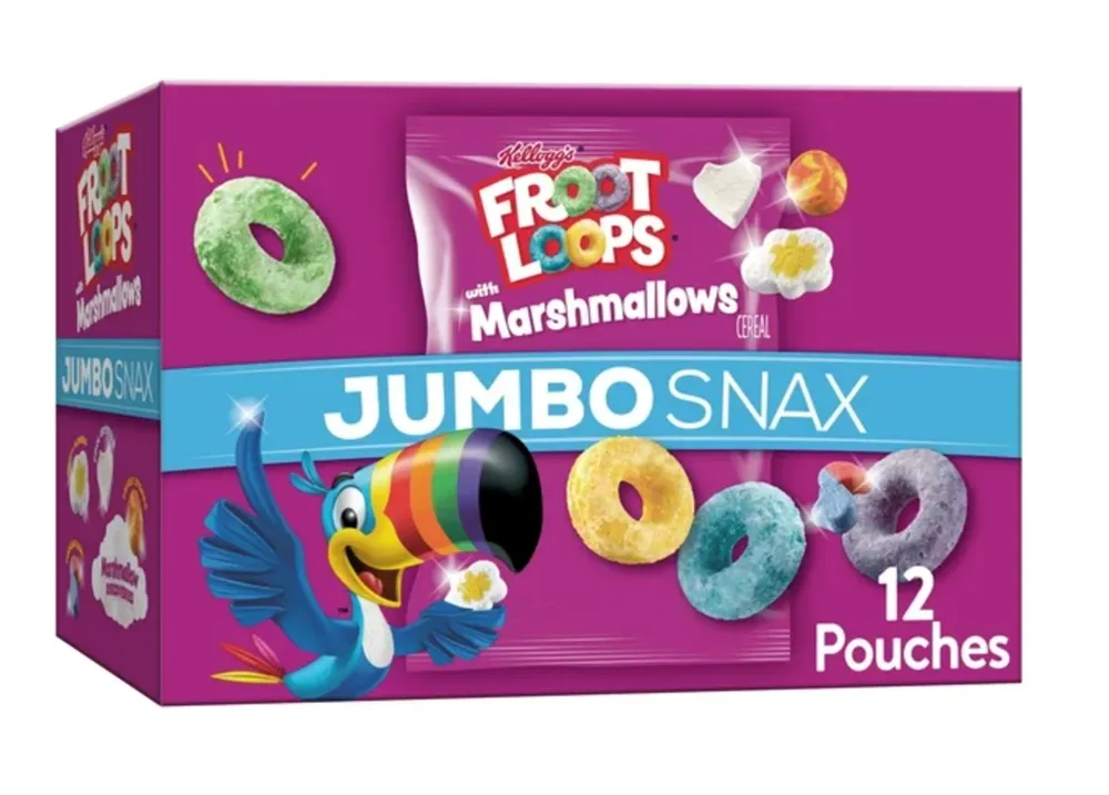 Froot Loops Mallow Jumbo Snack Cereal Snacks 5.4oz (BEST BY: MAR 2024)