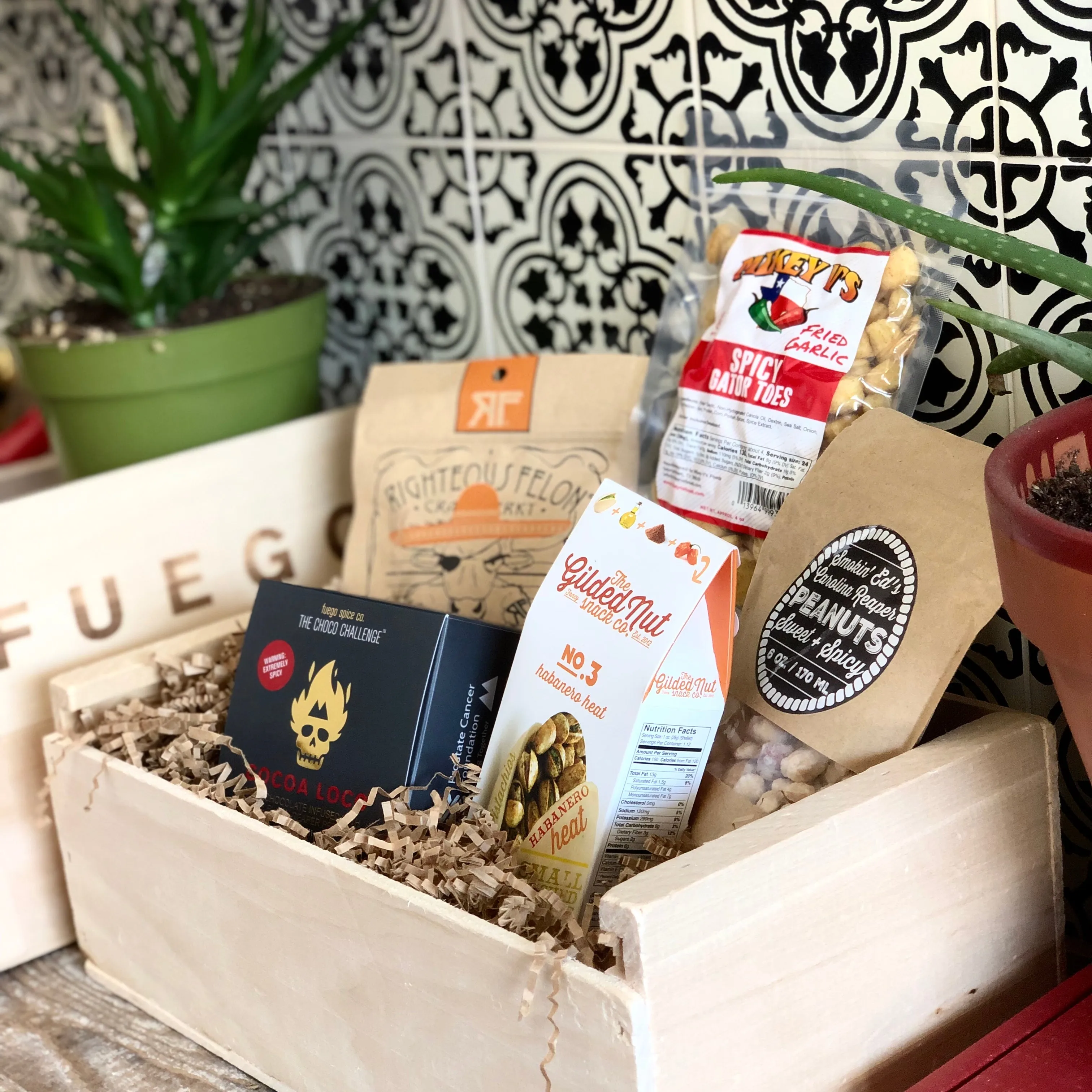 Fuego's Spicy Snack Crate - Hot Sauce Gift Set