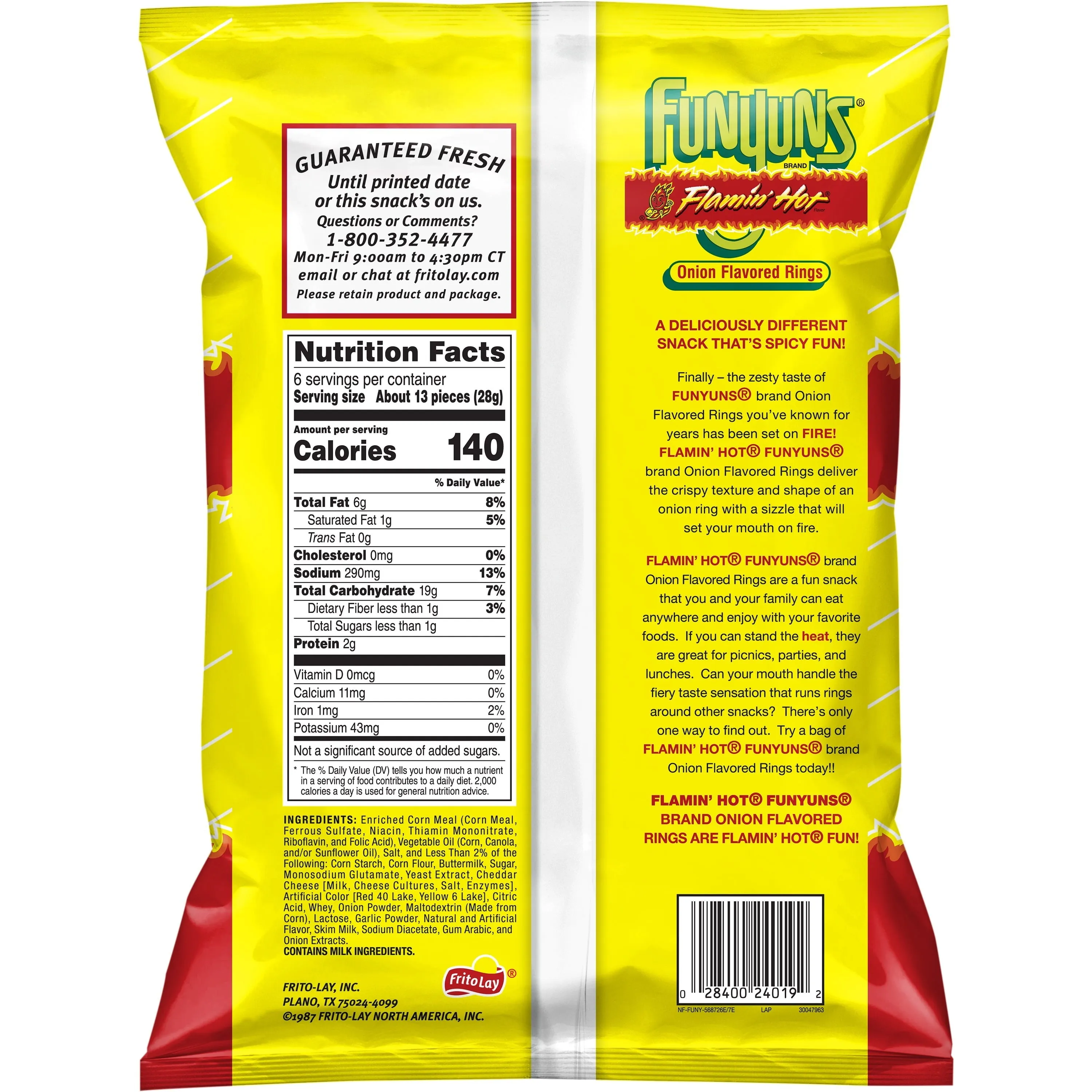 Funyuns Flamin' Hot Onion Flavored Rings, 6 Oz.