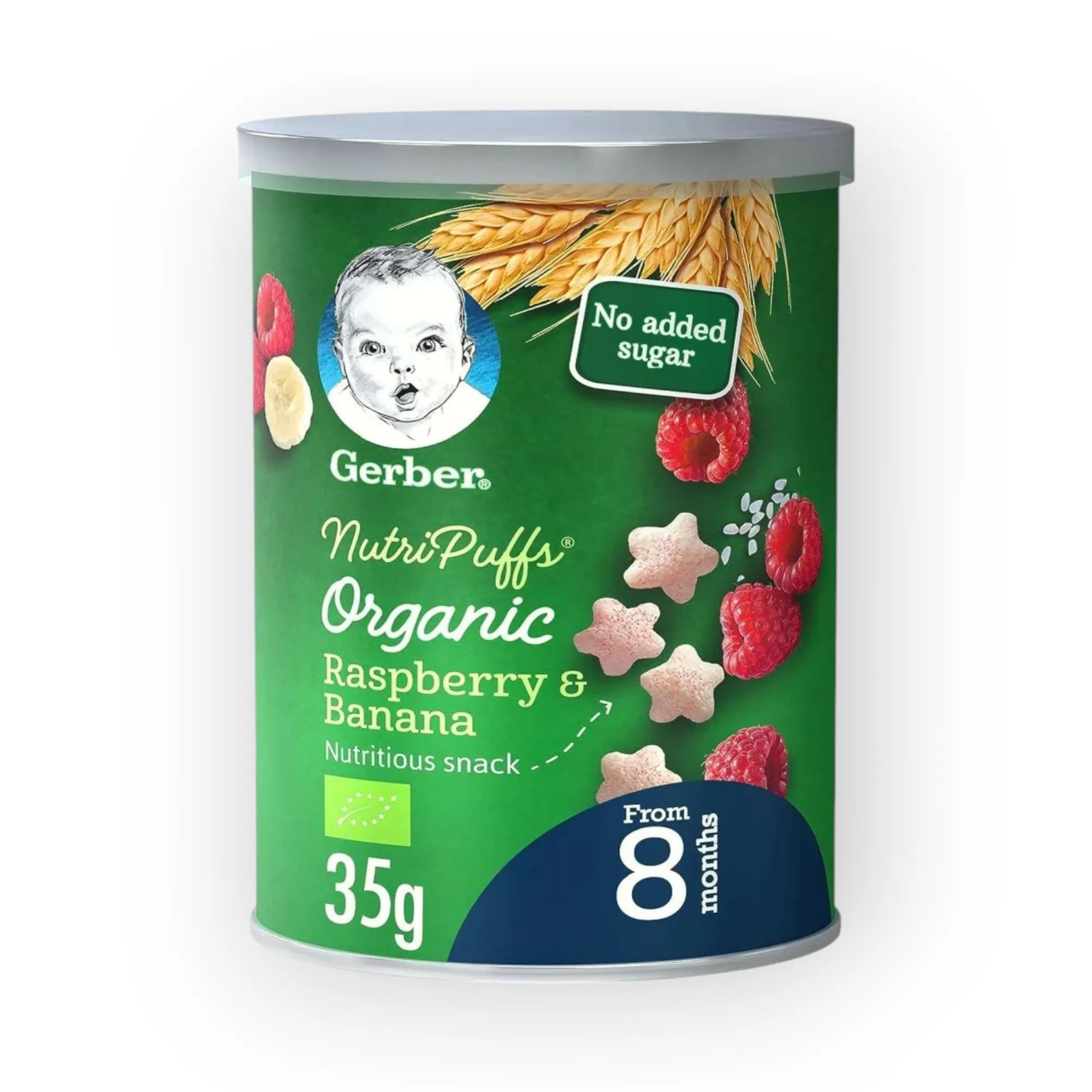 Gerber Nutri Puffs Raspberry & Banana, 35g- 8 months