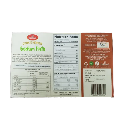 Haldiram N Cookies H Badam Pista - 400gm