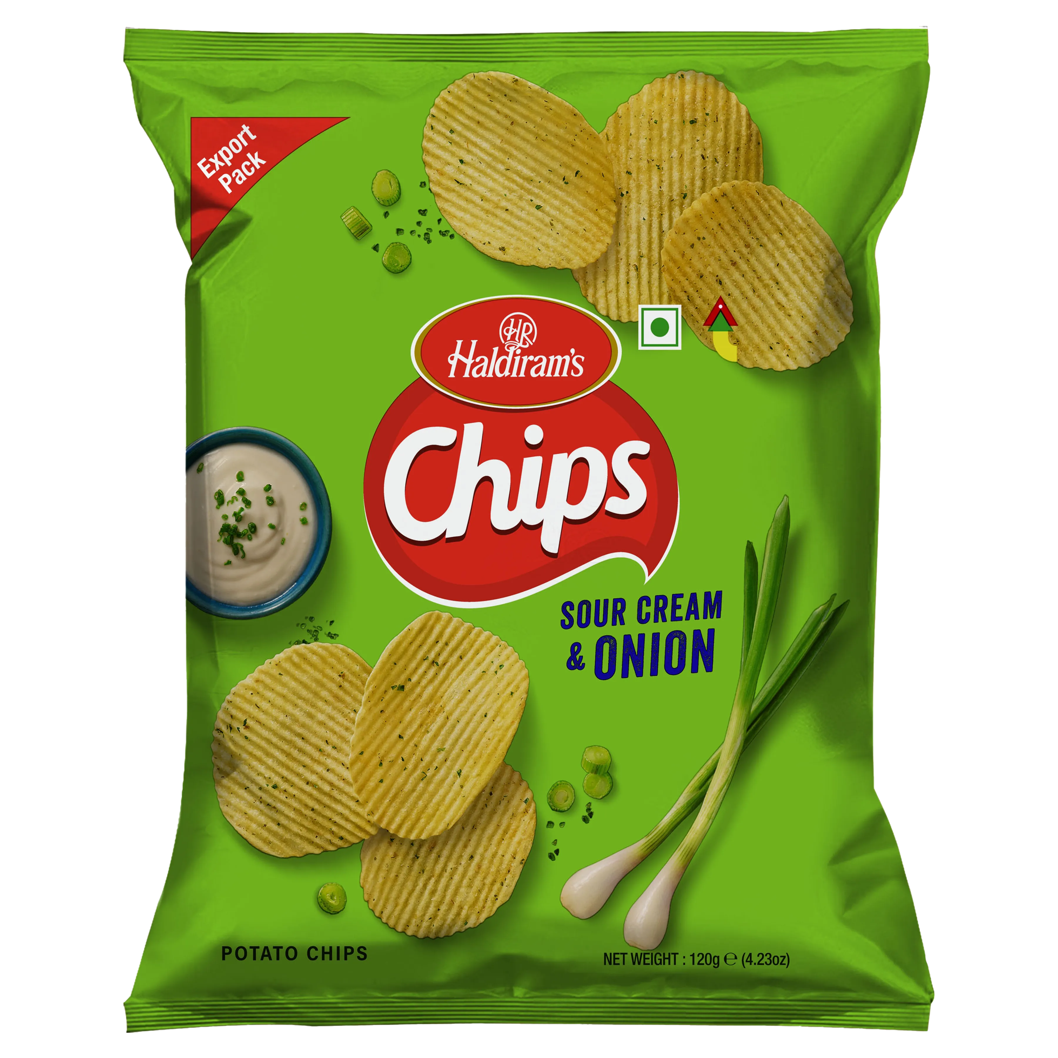 Haldiram Sour Cream & Onion Chips - 120gm