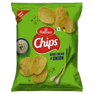 Haldiram Sour Cream & Onion Chips - 120gm