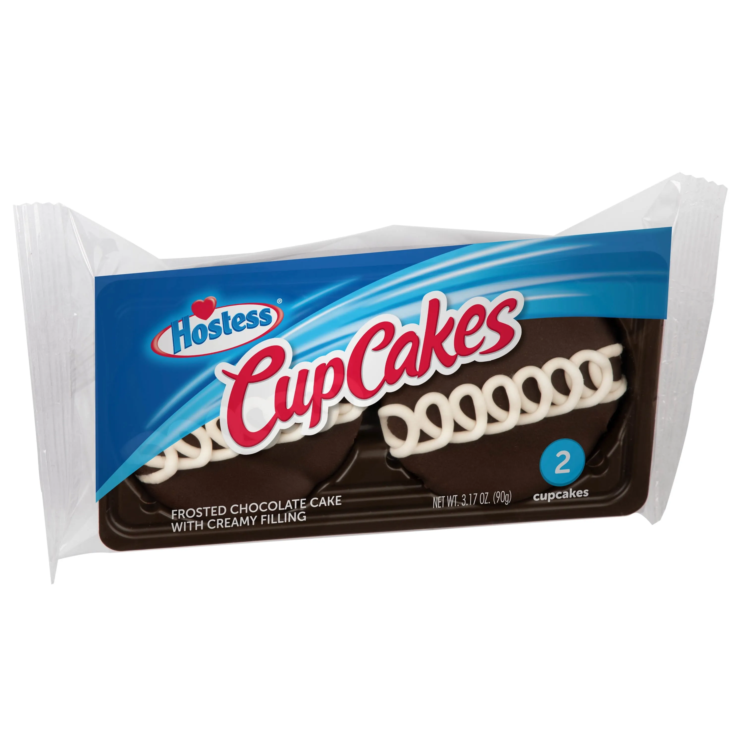 Hostess Chocolate Cupcakes, Single Serve, 2 Count, 3.17 oz