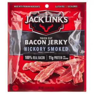 Jack Links Bacon Jerky, Hickory Smoked, 2.5 oz