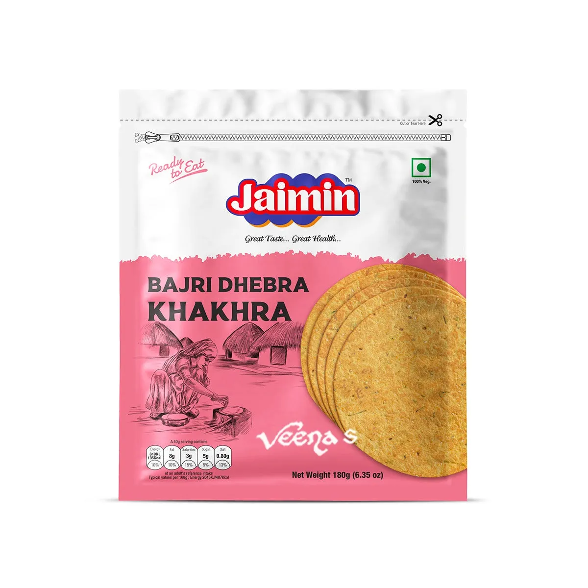 Jaimin Bajri Dhebra Khakhra 180g