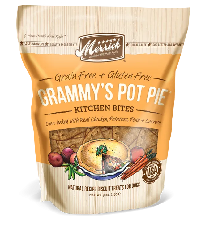 Merrick Grain-Free Grammy's Pot Pie Kitchen Bites Dog Treats 9oz