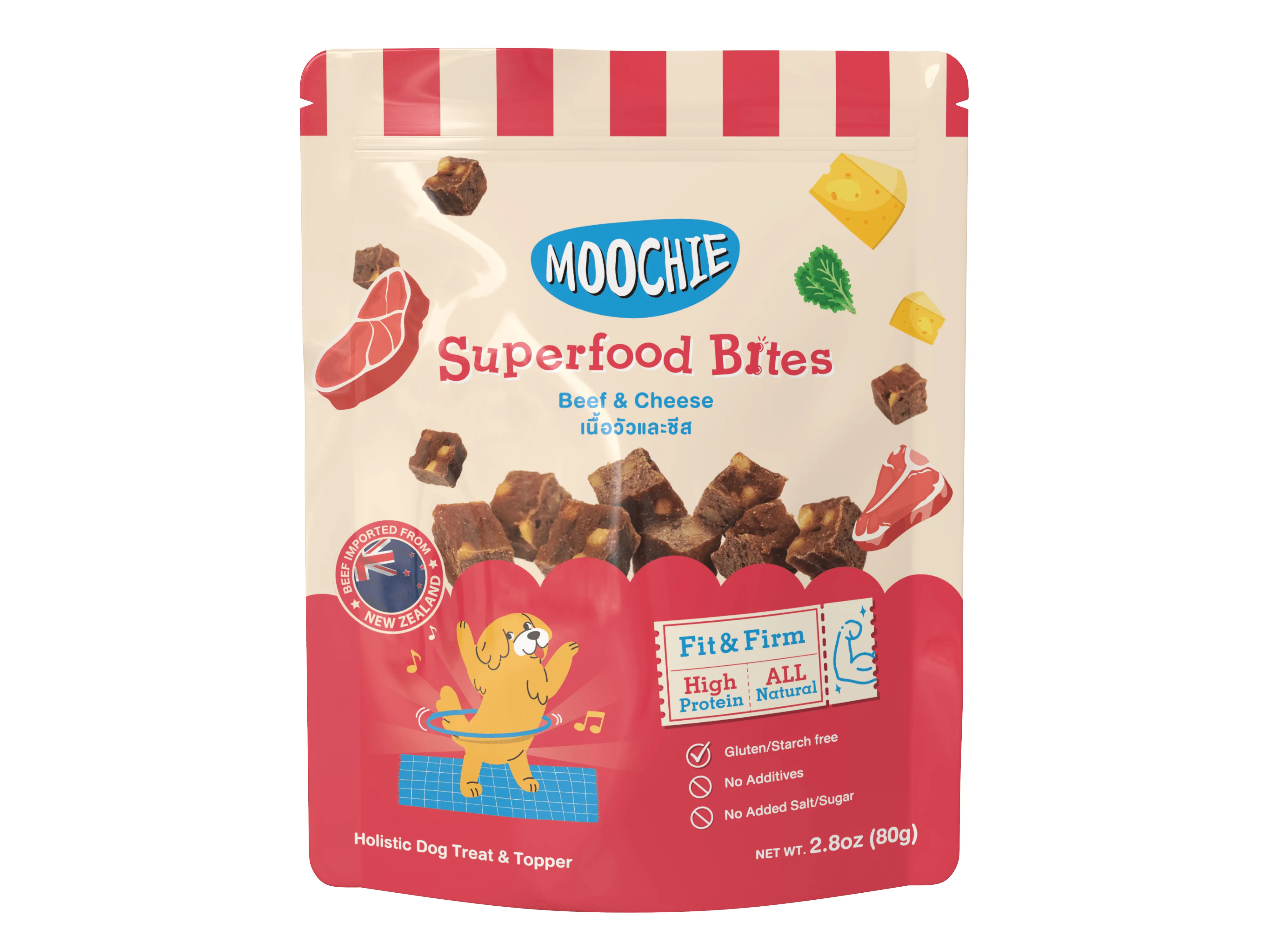 MOOCHIE SUPERFOOD BITES - BEEF & CHEESE 80g