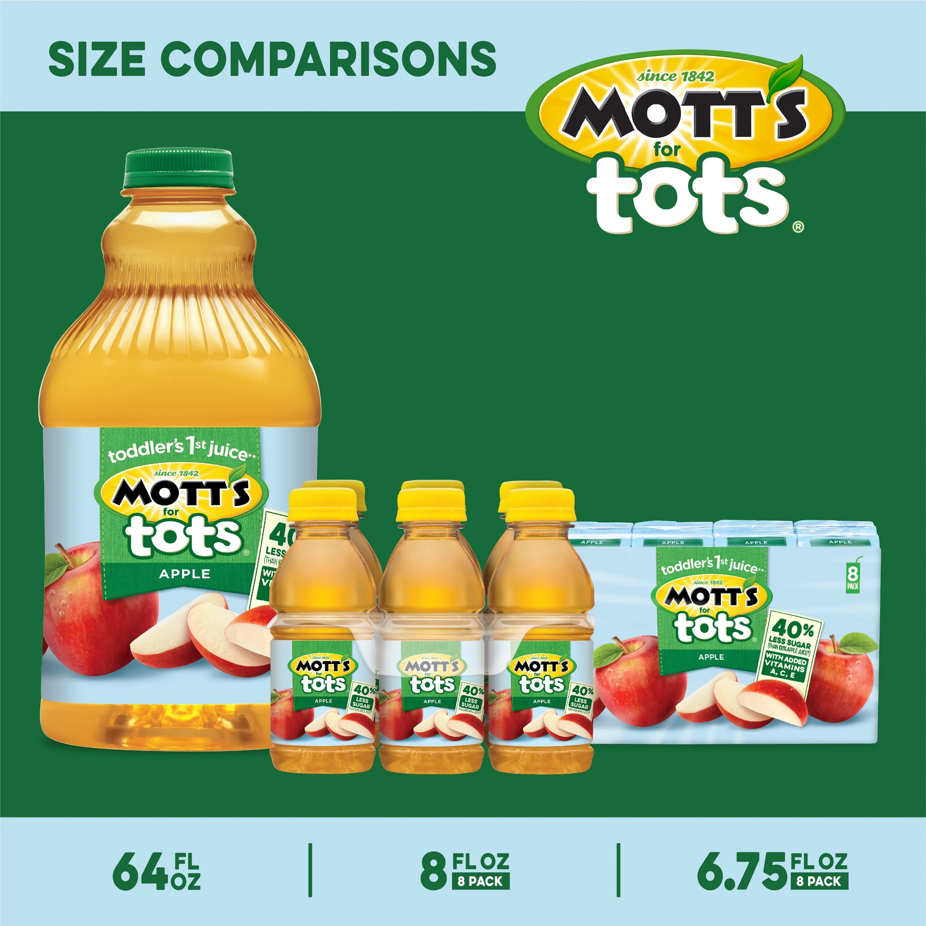 Mott's for Tots Apple Juice Drink, 64 fl oz bottle