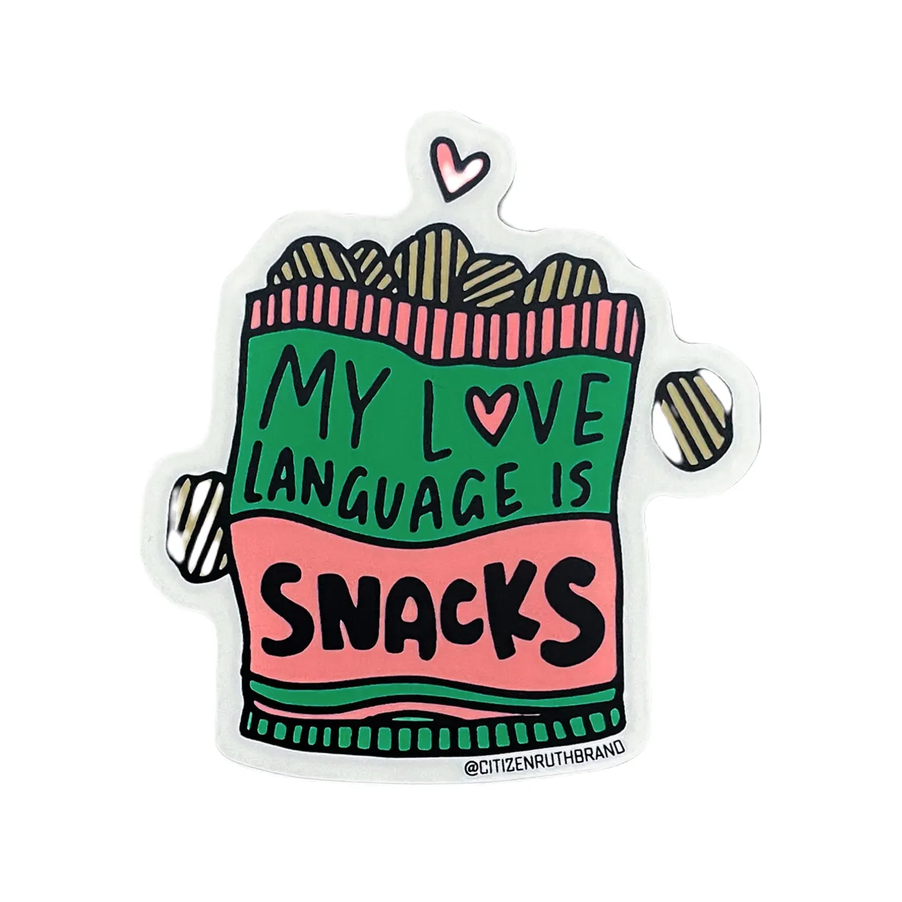 My Love Language Is Snacks Sticker