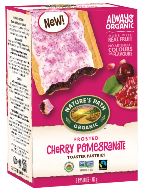 Nature's Path Frosted Cherry Pomegranate Toaster Pastries (312g)