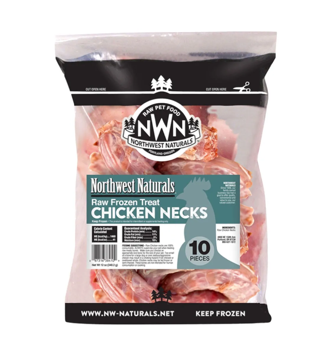 Northwest Naturals Raw Frozen Chicken Necks