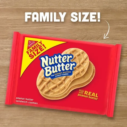 Nutter Butter Family Size Peanut Butter Sandwich Cookies, 16 oz