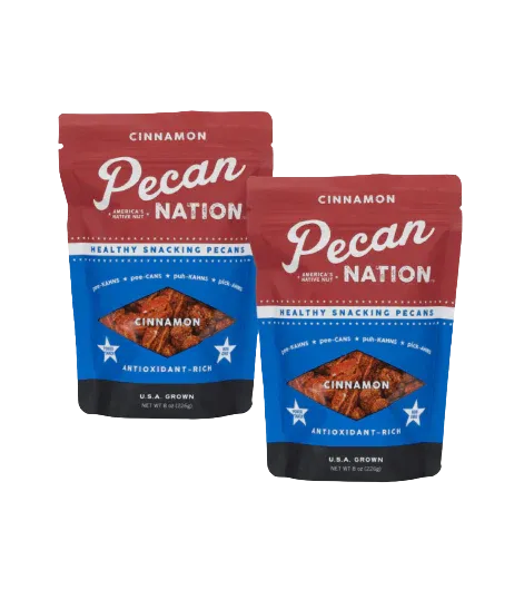 Pecan Nation Cinnamon Roast Pecan Nuts Halves, 8 oz