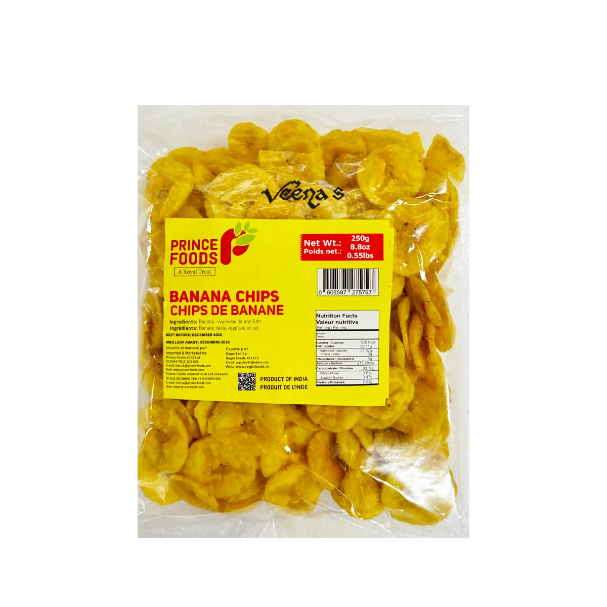 Prince Foods Banana Chips 250g