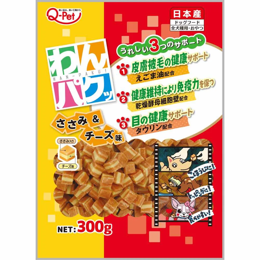 Q-Pet Wanpaku Chicken & Cheese Dog Treats 300g