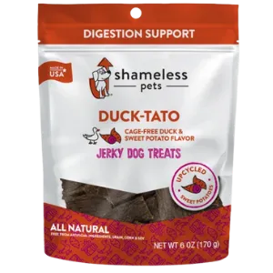 Shameless Pets Duck-Tato Jerky Bites for Dogs, 5oz