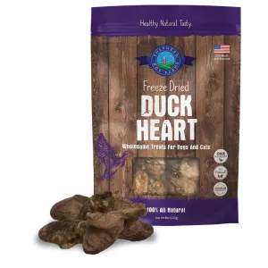 Shepard Boy Farms, Freeze Dried Dog Treats, Duck Heart, All Natural Freeze-Dried Dog Treat & Dog Snacks, Made in USA, High in Protein, Essential Nutrition of Raw Dog Food, 8oz