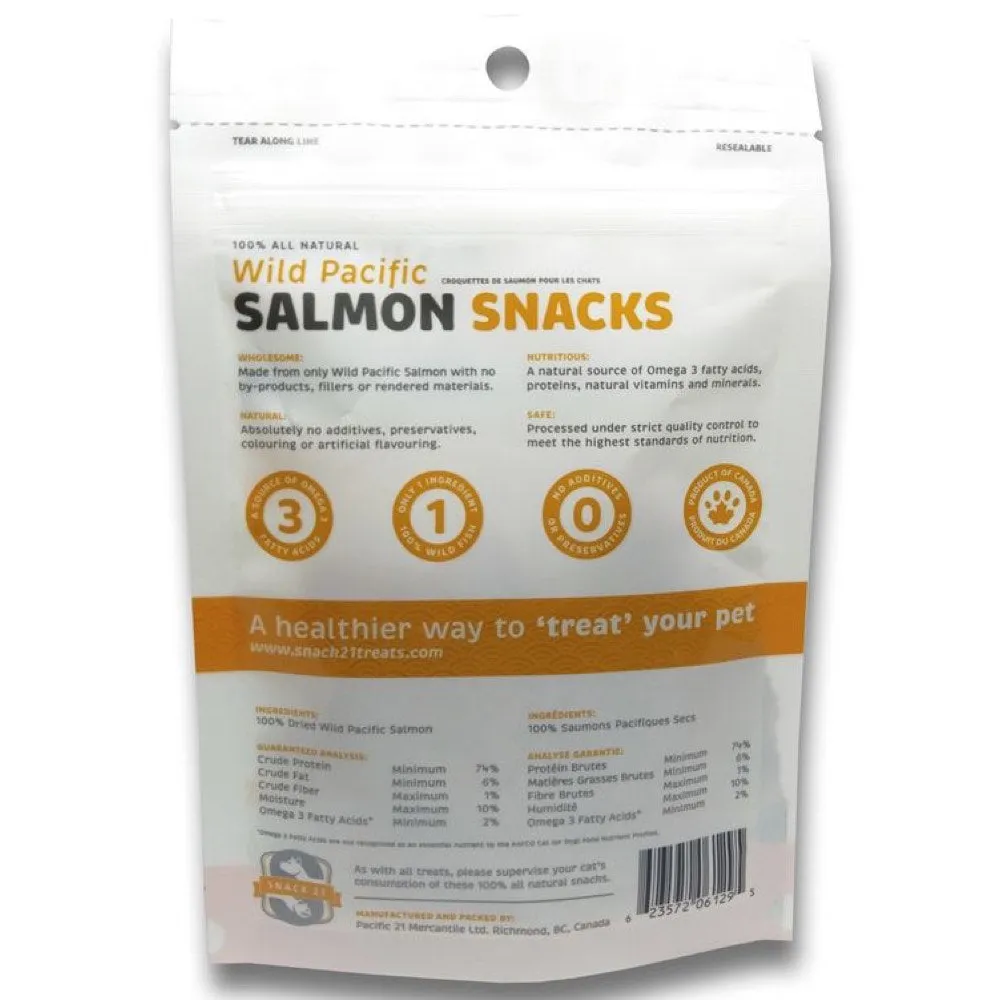 Snack 21 Wild Pacific Salmon Snacks Cat Treats 25g